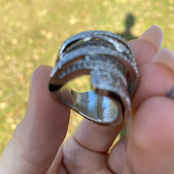 Luxury 925 Sterling Silver Shinning Princess Ring - Picture 15 of 15